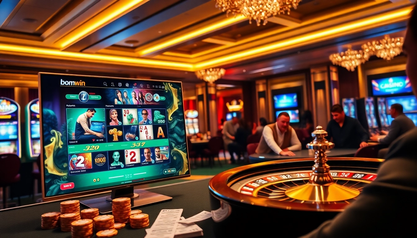 Experience the thrill of bomwin online gaming with sleek interfaces and vibrant casino elements.