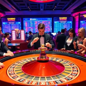 Players engage in thrilling MK8 betting at a luxurious roulette table.