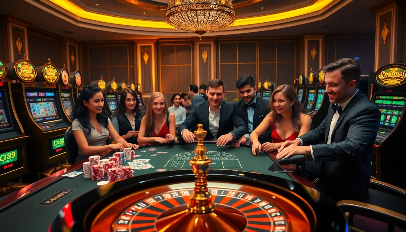 Experience the thrill of gambling at jun88 com with high-stakes poker chips and lively casino games.