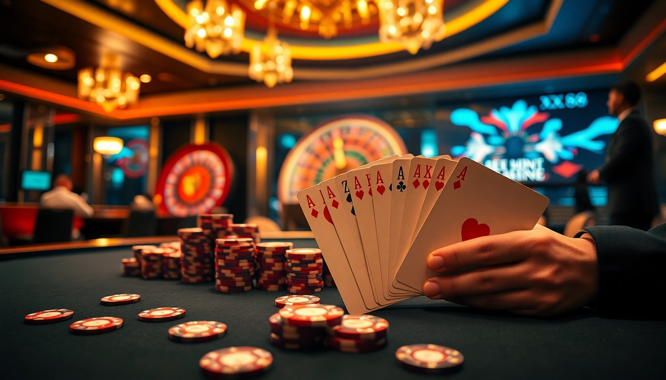 Experience the thrill of winning at XX88's vibrant casino tables with exciting gameplay.