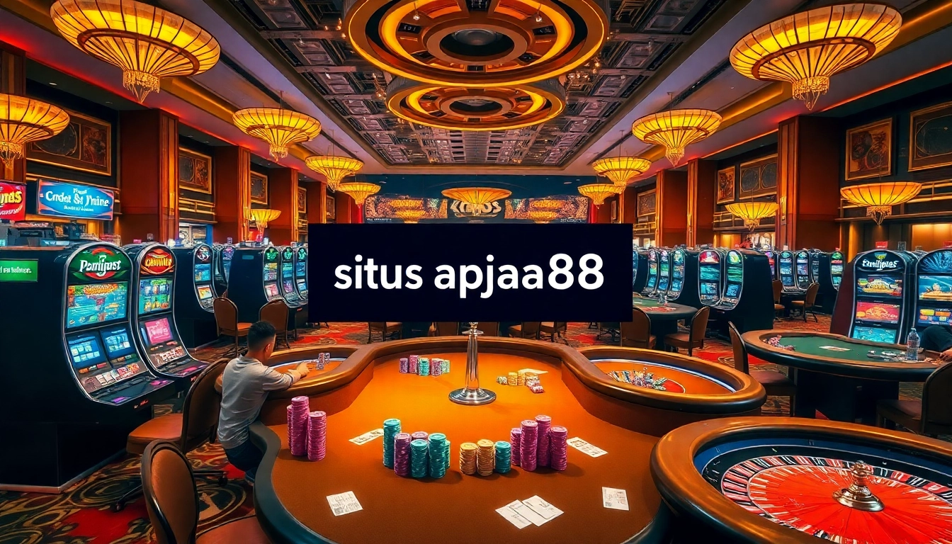 Experience the excitement at situs apiraja88 with vibrant casino games, slot machines, and poker tables.